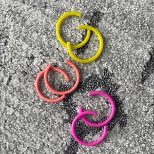 Colorful Hoop Earrings Set